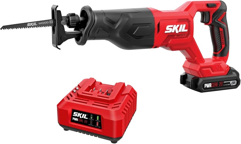 SKIL مجموعة منشار مت reciprocating بدون سلك PWRCORE 20V مع بطارية 2.0Ah وشاحن - RS5870B-10 - Image 1